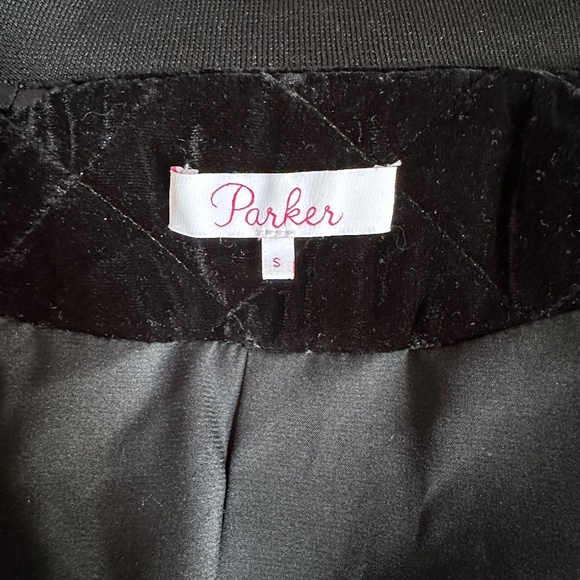 Parker Meredith Velvet Bomber Jacket With Rhinestones - Picture 9 of 11